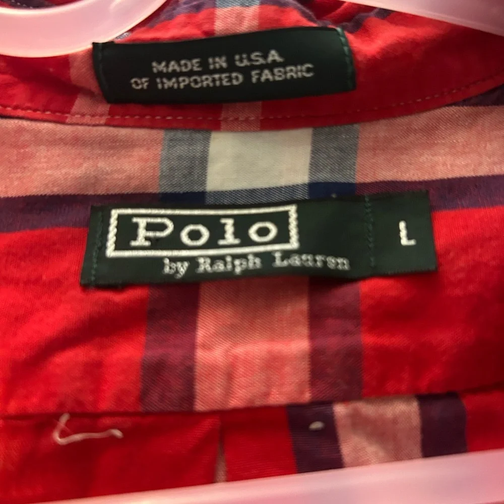 Ralph Lauren Red and Blue Plaid Shirt